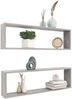 vidaXL Würfelregale 2 Stk. Betongrau 100x15x30 cm Holzwerkstoff 807091 Bild 3