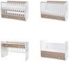 Lorelli Babybett Dream 70 x 140 cm umbaubar Kinderbett Schaukelbett Schreibtisch hellbraun weiß Bild 3