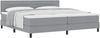 vidaXL Boxspringbett mit Kopfteil Hellgrau 200 x 200 cm Stoff 3338636 Bild 2