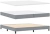 vidaXL Boxspringbett mit Kopfteil Hellgrau 200 x 200 cm Stoff 3338636 Bild 5