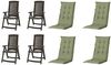 SET Aruba, 4 x Klappsessel graphit, 4 x Auflage green Bild 1