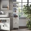 Badschrank Vilda Weiß 30 x 144 cm mit 2 Schubladen Vicco Bild 3