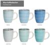 MamboCat Becher 6-tlg. Kaffeebecherset Blue 350 ml blaue Porzellan-Tassen, Steingut Bild 2