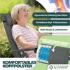 KESSER® Gartenstuhl Hochlehner mit Armlehnen | Aluminium Klappstuhl inkl. Kopfkissen Campingstuhl 7-Fach Verstellbar Rückenlehne | Atmungsaktiv & Wetterfest | Klappbar & Anti-Rutsch Anthrazit, 1 Stück Bild 4