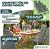 KESSER® Gartenstuhl Hochlehner mit Armlehnen | Aluminium Klappstuhl inkl. Kopfkissen Campingstuhl 7-Fach Verstellbar Rückenlehne | Atmungsaktiv & Wetterfest | Klappbar & Anti-Rutsch Anthrazit, 1 Stück Bild 2