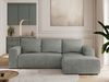 Ecksofa mit Schlaffunktion, Bettkasten und losen Kissen für das Wohnzimmer - TRENTINO - Grau Stoff - rechts Bild 3