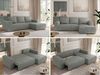 Ecksofa mit Schlaffunktion, Bettkasten und losen Kissen für das Wohnzimmer - TRENTINO - Grau Stoff - rechts Bild 2