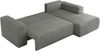 Ecksofa mit Schlaffunktion, Bettkasten und losen Kissen für das Wohnzimmer - TRENTINO - Grau Stoff - rechts Bild 5