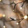 Lights4fun LED-Lichterkette 50er LED Solar Lichterkette warmweiß USB wiederaufladbar Bild 2