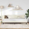 vidaXL Eckbettgestell mit Kopfteil Creme 100 cm x 200 cm Samt 42016445 Bild 3