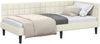 vidaXL Eckbettgestell mit Kopfteil Creme 100 cm x 200 cm Samt 42016445 Bild 2