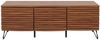 TV-Rack HWC-M49, Lowboard TV-Schrank, 3D-Design Staufächer, MDF Metall 52x142x44cm ~ Walnuss-Optik Bild 5