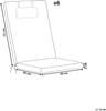 Outdoor Sitzkissen 6er Set JAVA AMANTEA PREMIUM 50 x 71 cm Rot Bild 2