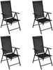 vidaXL 5-tlg. Garten-Essgruppe Aluminium Schwarz 3070649 Bild 2