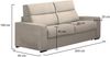Dmora 2-Sitzer festes Sofa Letino, Lineares Sofa für Wohnzimmer, gepolstert, abnehmbarer Bezug, 100 % Made in Italy-Qualität, 200x95 h100 cm, Taube Bild 3