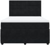 vidaXL Boxspringbett mit Matratze Schwarz 140x200 cm Samt 3292360 Bild 4