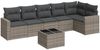 vidaXL 7-tlg. Garten-Sofagarnitur mit Kissen Grau Poly Rattan 3218990 Bild 2