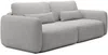 Vente-unique - VOPOZA Sofa Stoff Grau - B 103 cm x H 87 cm x L 238 cm Bild 3