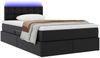vidaXL Bett mit Stauraum und LED Schwarz 120 x 200 cm Kunstleder 3371025 Bild 3