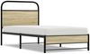 vidaXL Bettgestell ohne Matratze 75x190 cm Sonoma-Eiche Holzwerkstoff 4100418 Bild 2