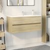 vidaXL Waschbeckenschrank Sonoma-Eiche 100x38,5x45 cm Holzwerkstoff 849639 Bild 3