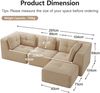 Modulares Ecksofa H 69 x T 297 x B 177 cm aus Cord in Beige, flexibel kombinierbar, kein Aufbau erforderlich Bild 5