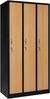 Garderobenschrank 3-türig schwarz/Buche Dekor Bild 2