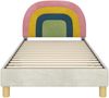 vidaXL Kinderbettgestell mit Kopfteil Creme 80 x 200 cm Samt 42011008 Bild 5
