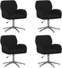 vidaXL Drehstühle 4 Stk. 54 x 58 x 90 cm Schwarz Stoff 3428305 Bild 2