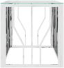 vidaXL Couchtisch 110x45x45 cm Edelstahl und Glas 350049 Bild 4