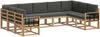vidaXL Outdoor-Sofagarnitur mit Kissen 9 pcs Weiß und Anthrazit 3388231 Bild 2