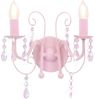 vidaXL Wandleuchte mit Perlen Rosa 2 × E14-Fassungen 281592 Bild 3