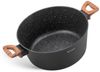Edenberg Topf-Set Schönes modernes schwarzes Topfset mit Kasserolle, Pfannen, Edelstahl, Keramik, Aluminiumguss (Schöne Töpfe mit einzigartigem Design, 15-tlg, Zeitloses Design des Topfsets. Eine ideale Geschenkidee! Hochwertig) Bild 4