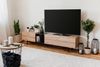 Finori Nola 56A TV-Board, Dekor Artisan Oak / schwarz | TV-Board für Wohnzimmer | Maß: B x H x T ca. 195 x 48 x 37 cm | TV-Board mit 3 Klappen und 2 offene Fächer Bild 5
