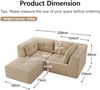 2-Sitzer modulares Ecksofa H 69 x T 208 x B 177 cm aus Cord in Beige, erweiterbar Bild 5