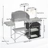FIVMEN Campingschrank Ablagegestell Grilltisch Campingtisch Aluminiumgestell Tragbar mit Transporttasche Bild 2