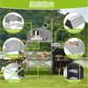 FIVMEN Campingschrank Ablagegestell Grilltisch Campingtisch Aluminiumgestell Tragbar mit Transporttasche Bild 3