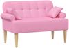 vidaXL Zweisitzer mit Knopfheftung Rosa 120 x 65 x 79 cm Stoff 42041820 Bild 2