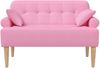 vidaXL Zweisitzer mit Knopfheftung Rosa 120 x 65 x 79 cm Stoff 42041820 Bild 3