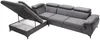 Vente-unique - SAMARA Sofa SamtStoff Grau - B 221 cm x H 75 cm x L 275 cm Bild 5