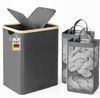 Roxlin Wäschekorb Wäschekorb 150L mit Deckel & 2 Taschen, faltbar & wasserdicht Bild 4