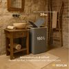 Roxlin Wäschekorb Wäschekorb 150L mit Deckel & 2 Taschen, faltbar & wasserdicht Bild 2