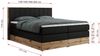 Boxspringbett BELLISSIMO KING, Doppelbett mit Multipocket-Matratze, Polsterbett mit Kopfstütze - 160 x 200 cm - Schwarz Kunstleder - H4 Bild 5