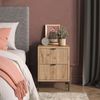 Nachttisch Eliza Viking Oak/Schwarz 40x55.4 cm mit 2 Schubladen Vicco Bild 3