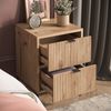 Nachttisch Eliza Viking Oak/Schwarz 40x55.4 cm mit 2 Schubladen Vicco Bild 5