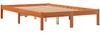 Doppelbett, Betten für Erwachsene, Massivholzbett ohne Matratze Wachsbraun 120x200 cm Kiefernholz de3729 Bild 3