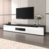 TV-Lowboard, Hochglanz-Front mit LED & USB-Anschluss, 180x35x30 cm, Schwarz/Weiß Bild 5
