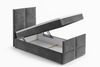 AX LIVING Boxspringbett Schwarz Aleyna Bett 80 x 200 mit Bettkasten Bild 3