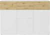 Kommode >BELM 4< in Brillantweiß-Artisan Eiche - 163x115x42cm (BxHxT) Bild 3