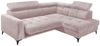 Ecksofa Bavaro elektronischer Sitztiefenverstellung und Breitcord-Bezug Ed Exciting Design Bild 3